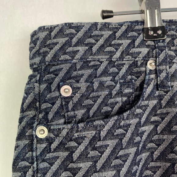 7 For All Mankind Original Bootcut All Over Logo Blue Jeans Women's 30 $248 New - Picture 7 of 16